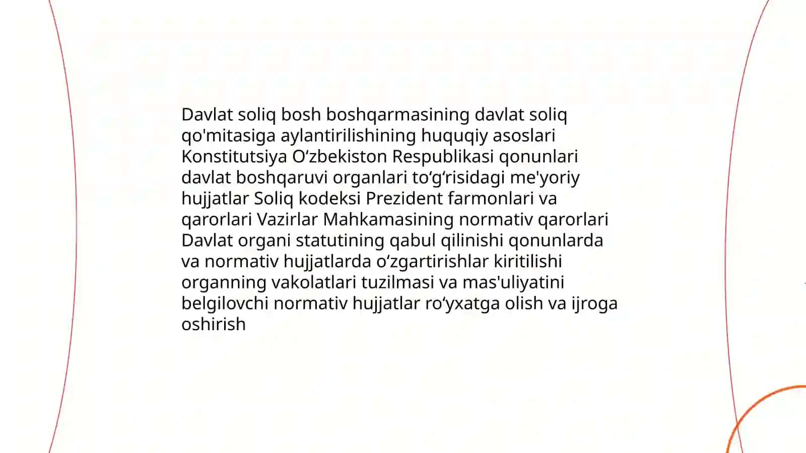 Davlat soliq bosh boshqarmasining davlat soliq qumitasiga aylantirilishi 3