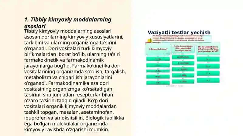 Tibbiy kimyoga kirish 3