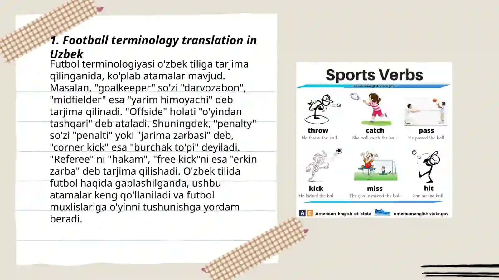 Futbol terminologiyasi o'zbek tiliga tarjima qilinganida 3