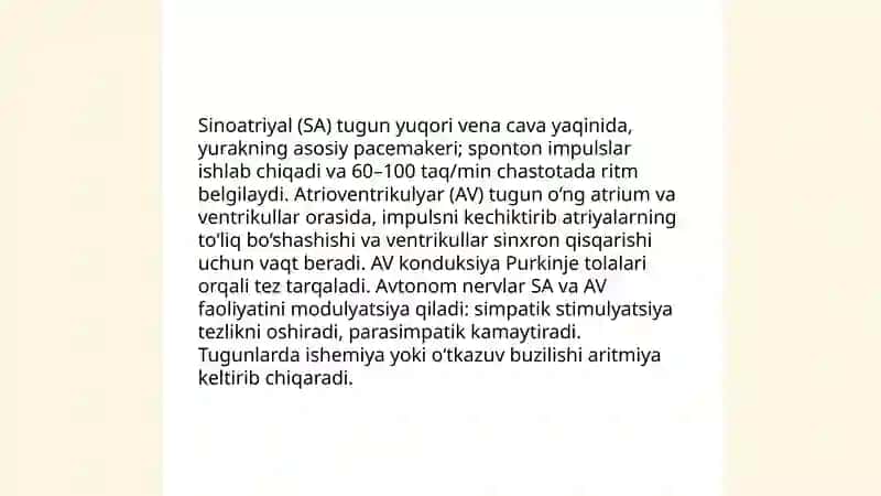 Yurak faoliyatini boshqarilishini oʻziga xosligi 3