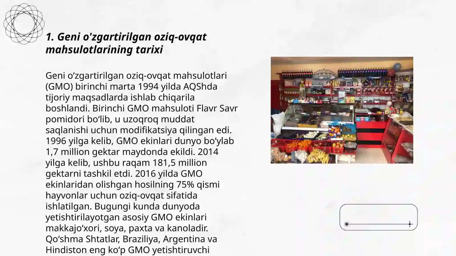 Geni o’zgartirilgan oziq-ovqat mahsulotlari va organizmlar 3