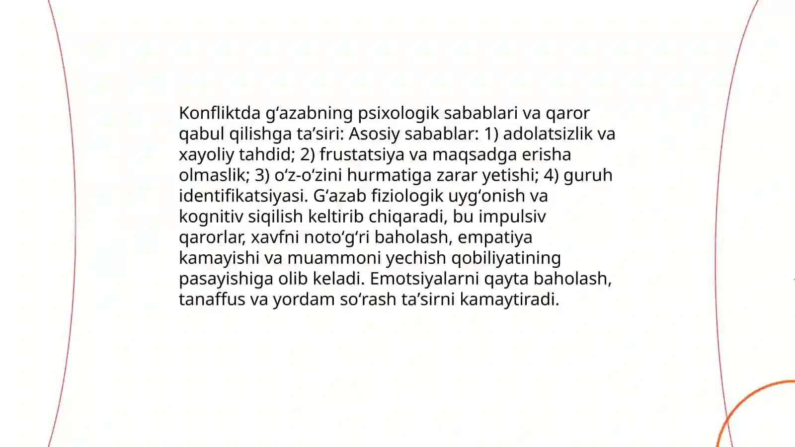 Konfliktda gʻazabning psixologik sabablari va qaror qabul qilishga taʼsiri 3