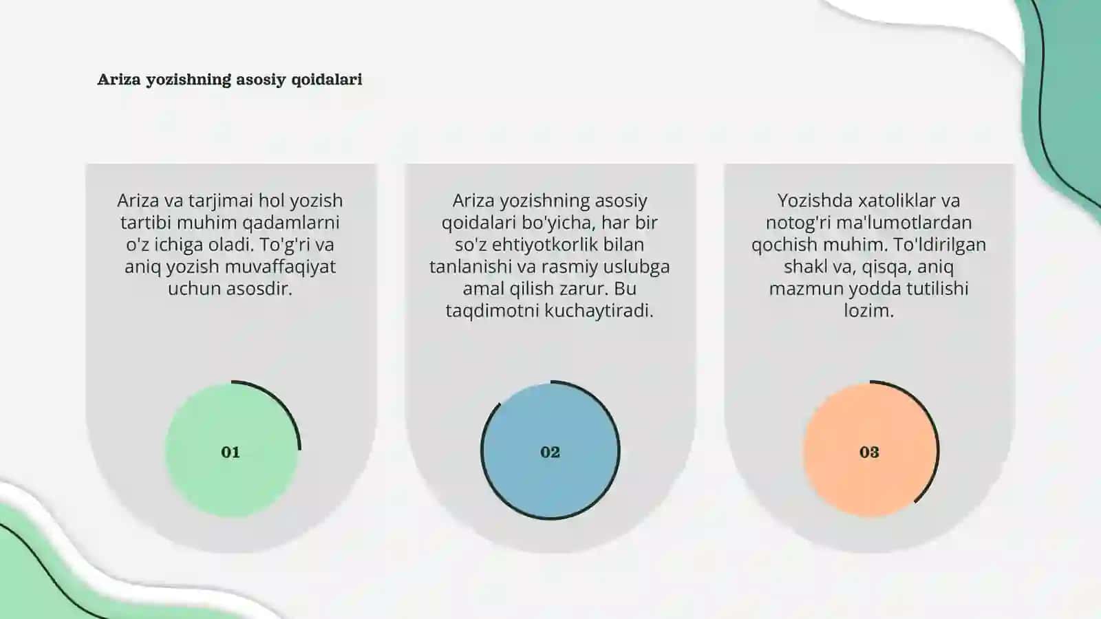 Ariza va tarjimai hol yozish tartibi 3