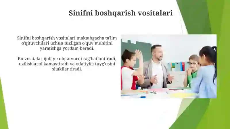 Sinifni boshqarish vositalari 3