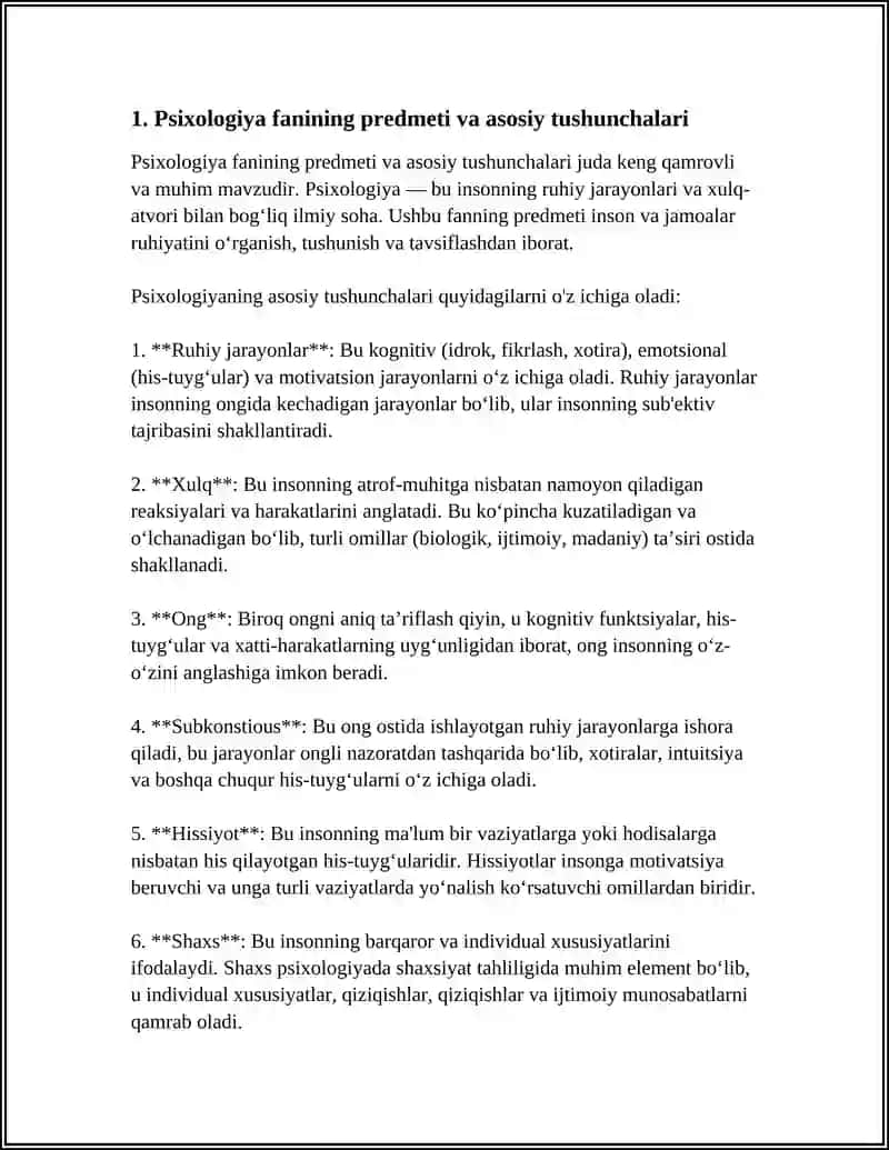 Psixologiya Fanining Predmeti va Rivojlanishi Tarixi 3