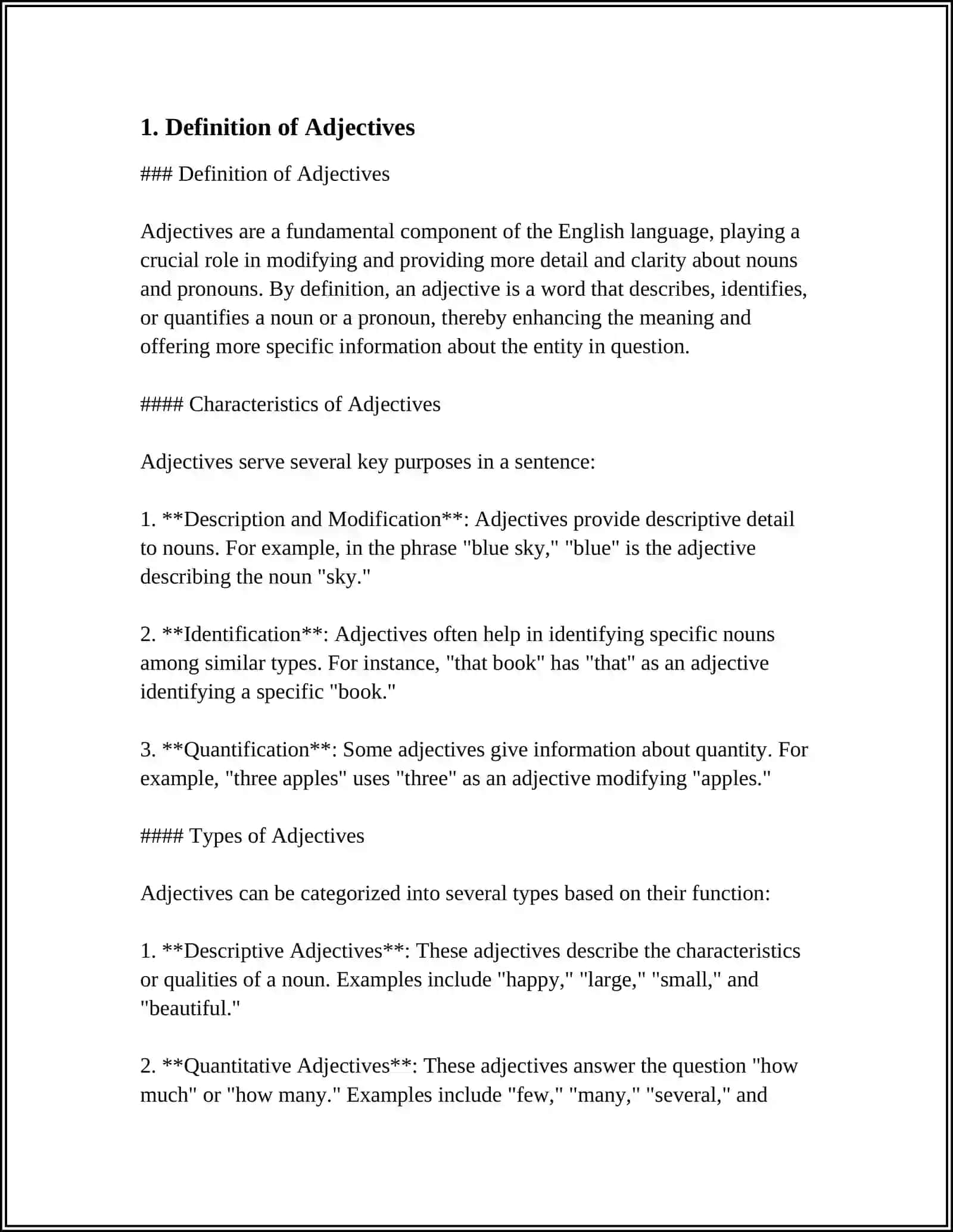THEME: ADJECTIVES 3