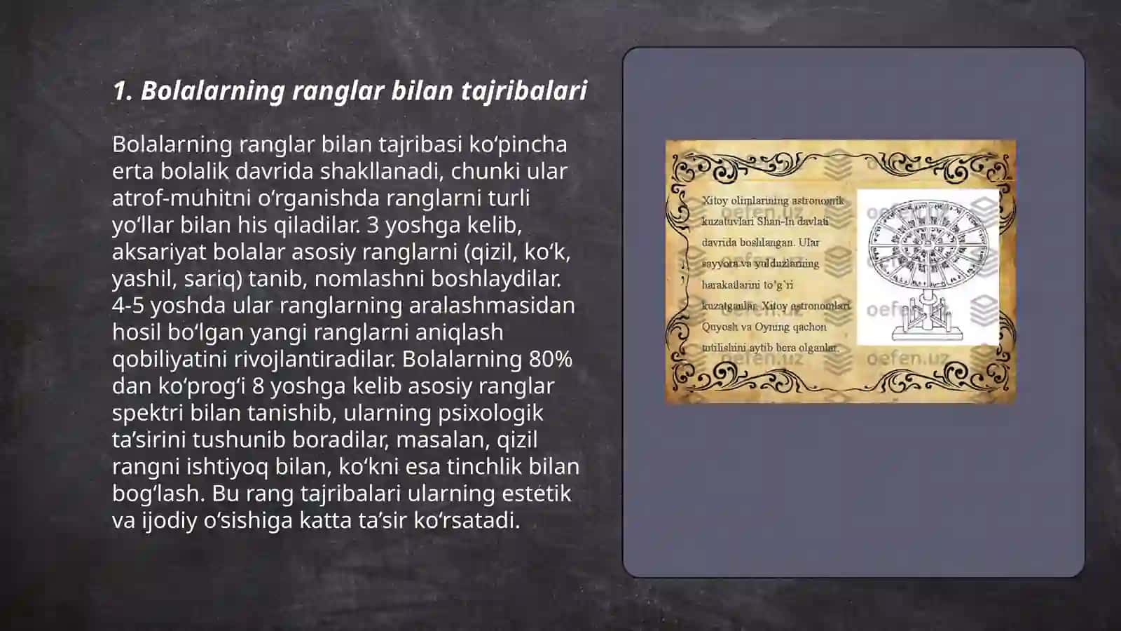 Bolalarni kuzatgan va koʻpincha oʻzlari bajargan harakatlarini aks ettirish 3