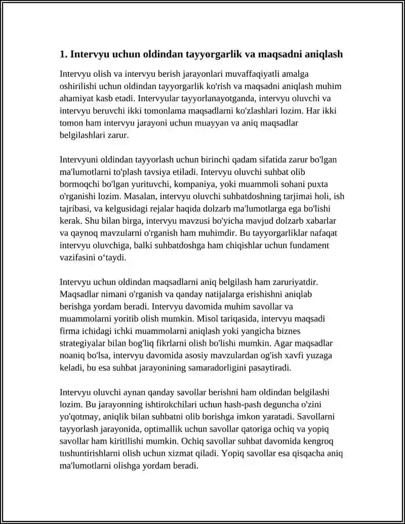 INTERVYU OLISH VA INTERVYU BERISH QOIDALARI 3