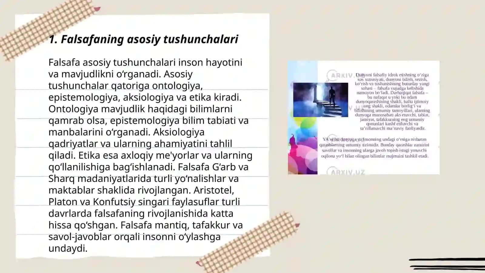 Falsafaning dunyoqarashga doir mohiyati 3