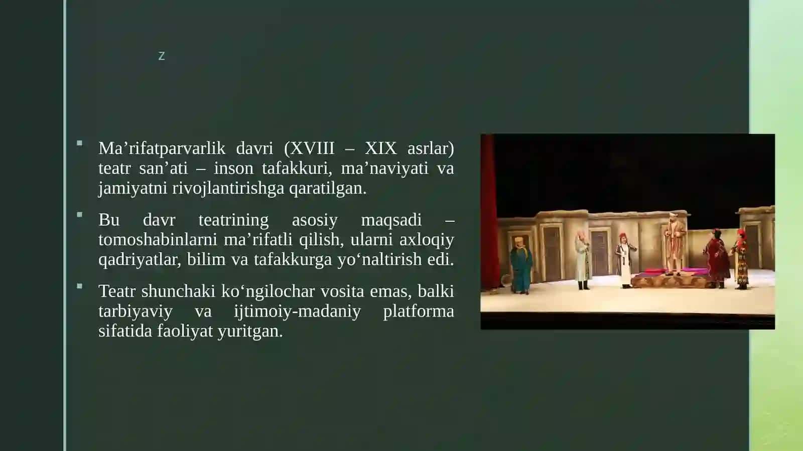MA’RIFATPARVARLIK DAVRI TEATRI 3