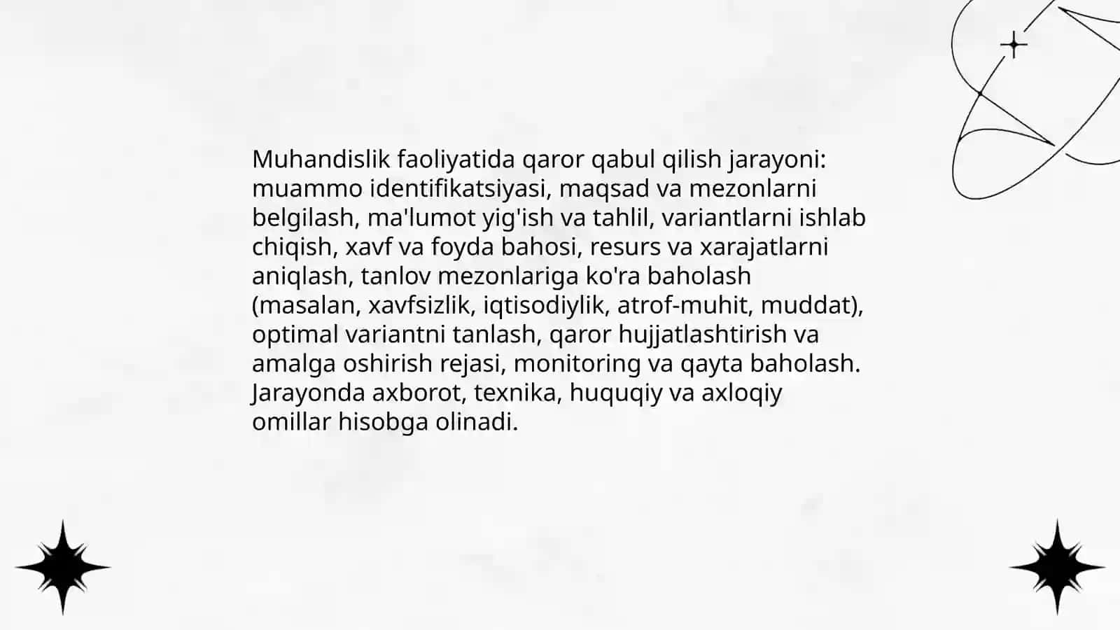Muhandislik faoliyatida qaror qabul qilish 3