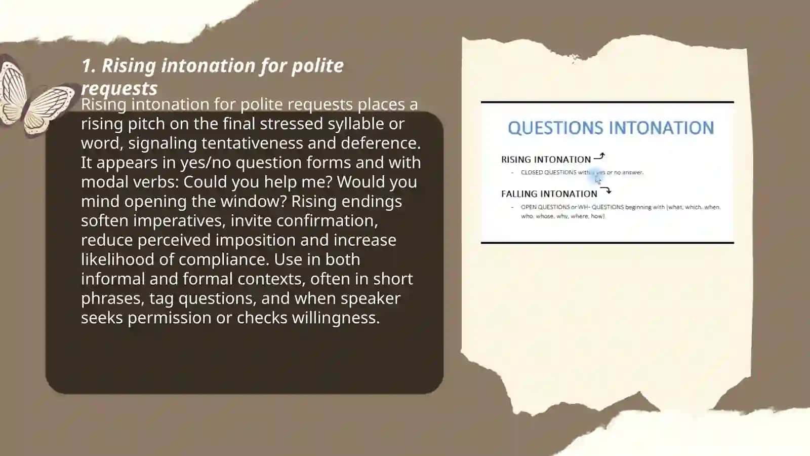 Intonation in request 3