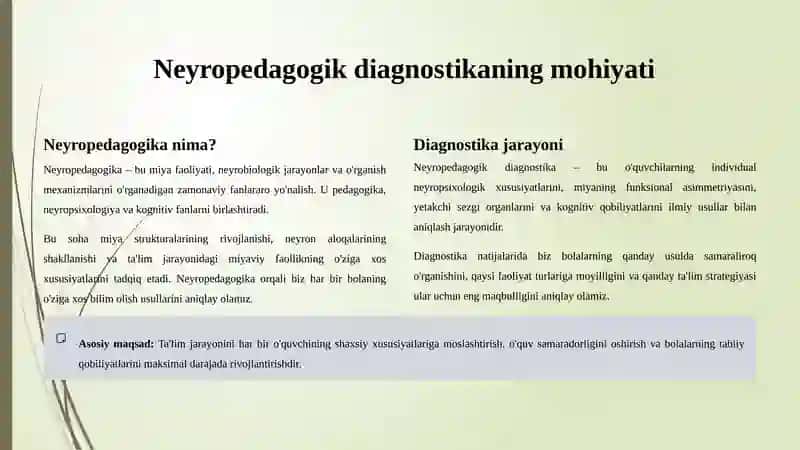 Neyropedagogik diagnostika 3