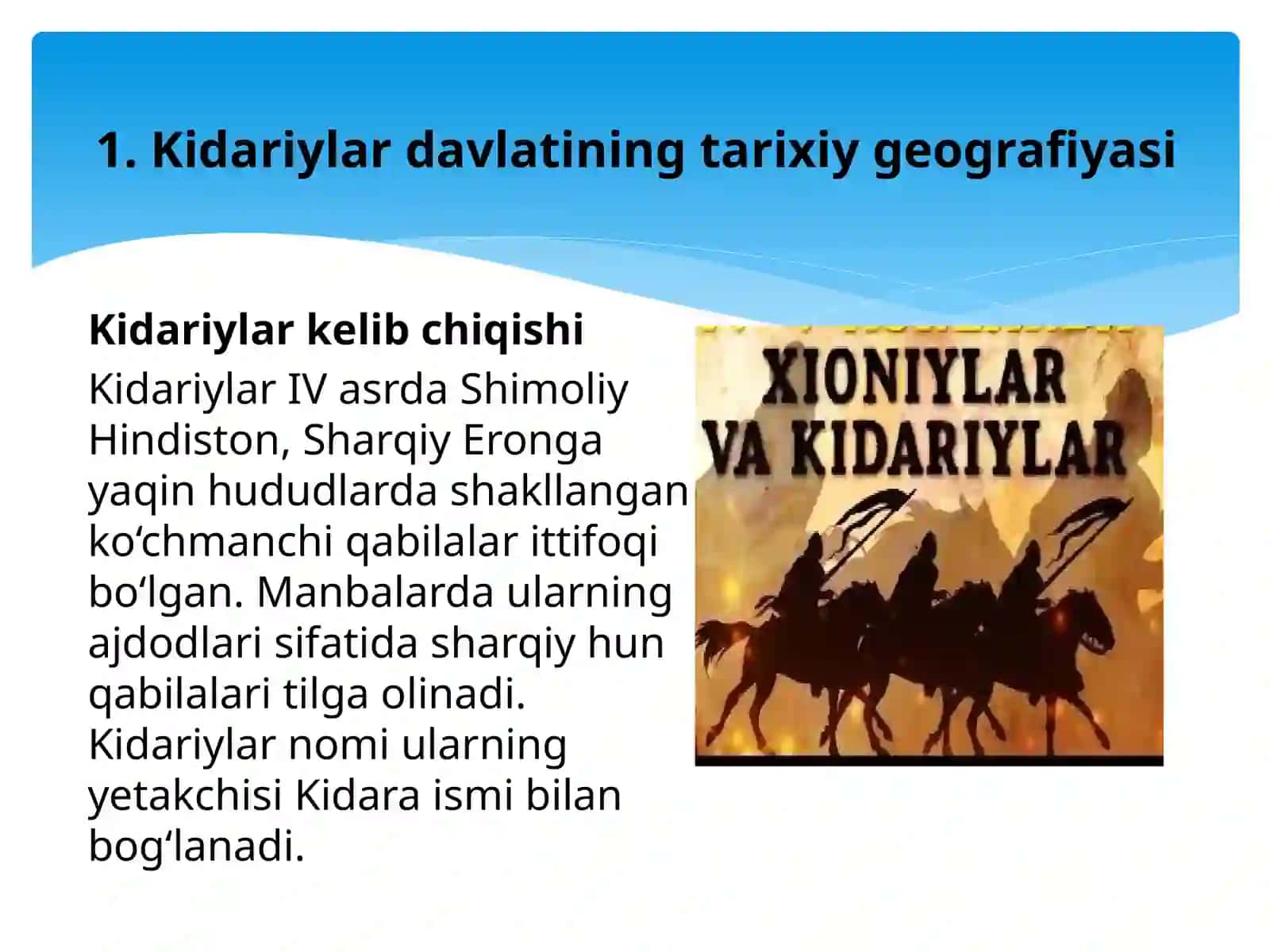 Kidariylar,xioniylar va eftaliylar davlatlari tarixiy geografiyasi 3