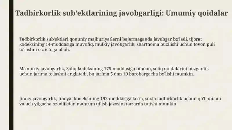 Iqtisodiy jamiyatlarida javobgarlikni huquqiy tartibga solish 3