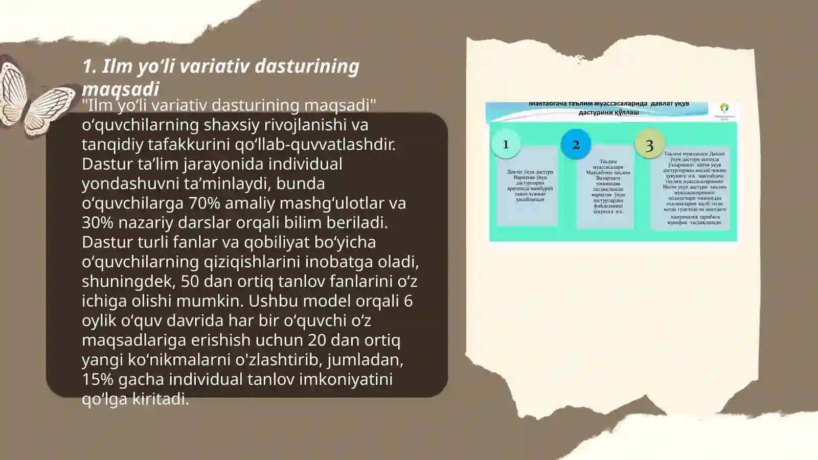 Ilm yoʻli variativ dasturi 3