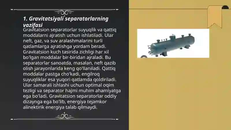 Separatorlarning turlari va vazifasi 3