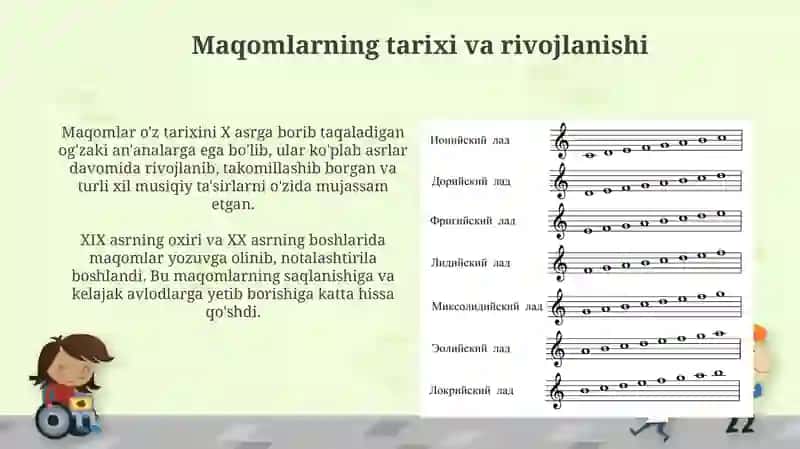 O'zbek Milliy ladlarni tahlil va musiqadagi o'rni 3