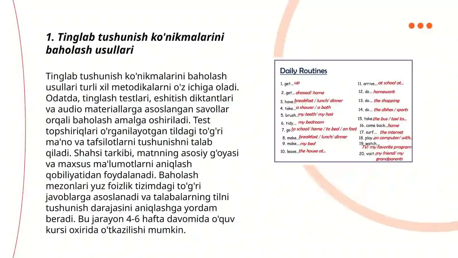 Tinglab tushinish konikmasini rivojlantirishga qaratilgan topshiriqlar 3