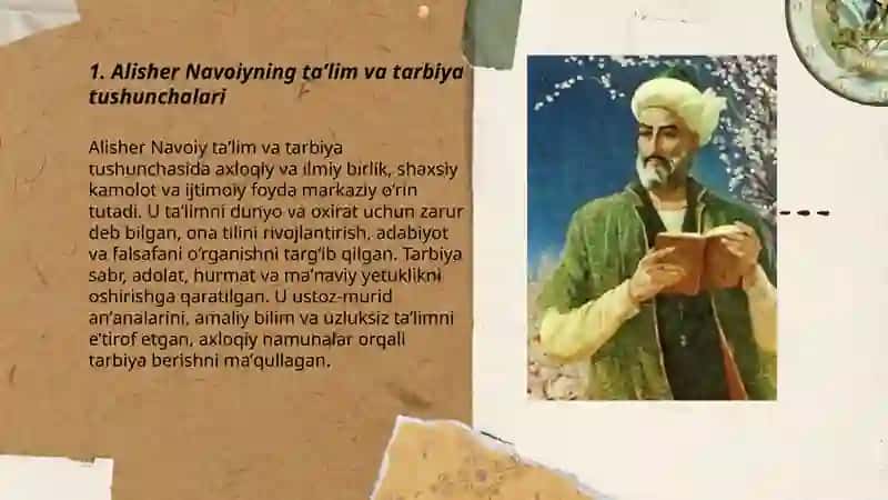 Alisher Navoiyning taʼlim tarbiya toʻgʻrisidagi qarashlari 3