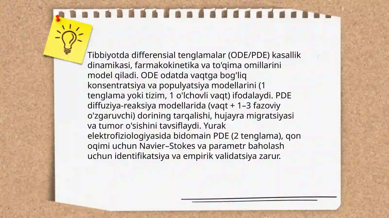 Tibbiyotda matematik modellashtirish uslublarini o'rganish 3