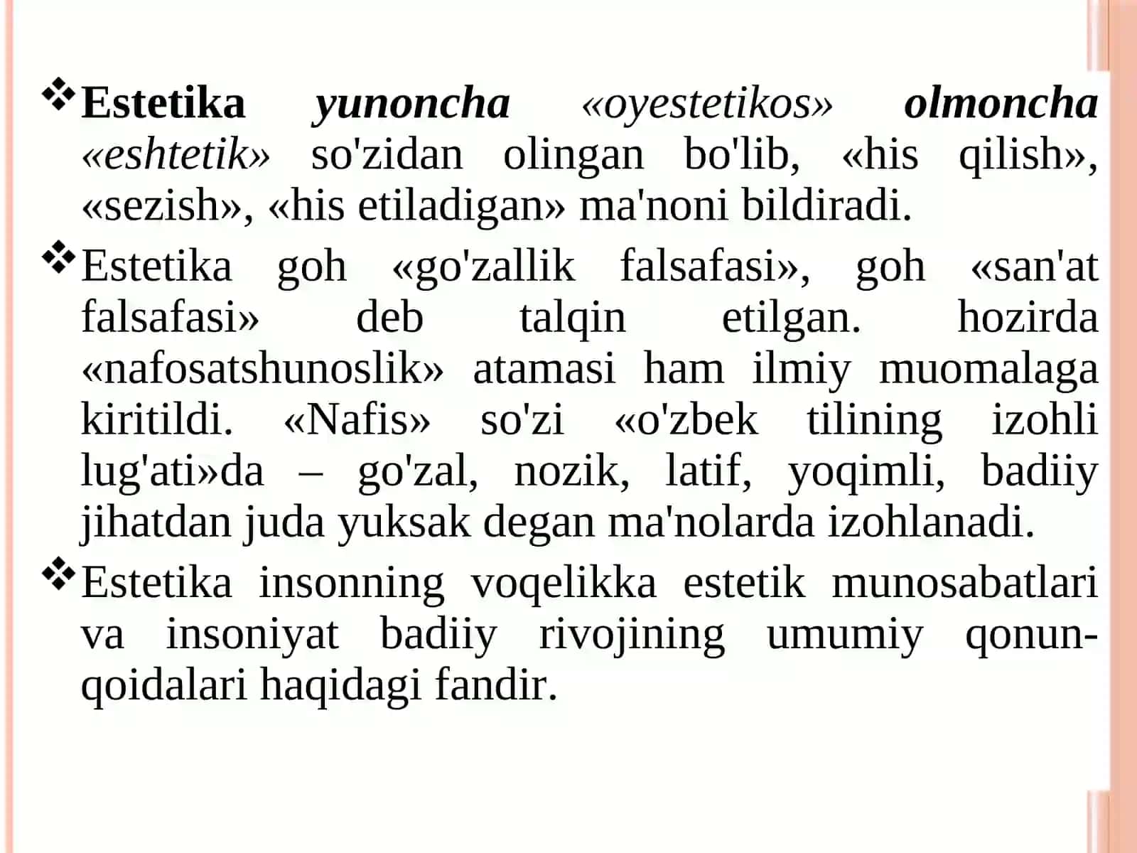 Estеtikqаrаshlаrtаriхi(qаdimgidаvr,o'rtааsrlаr,yangidаvr) 3