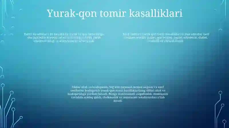 Tibbiy Muammolar Va Ularning Xususiyatlari 3
