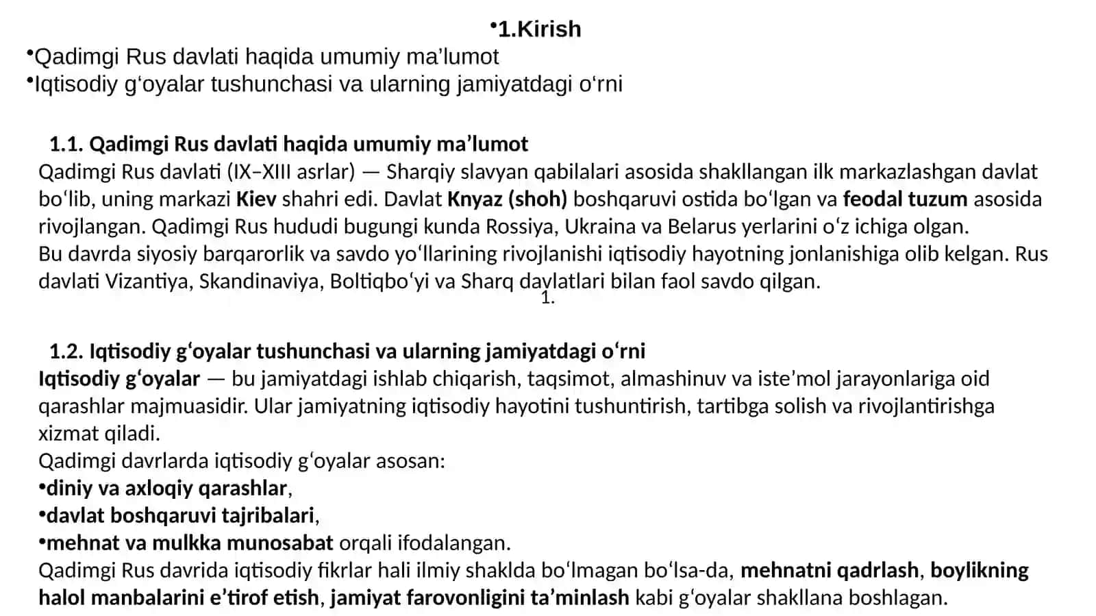 QADIMGI RUS DAVLATIDAGI IQTISODIY G’OYALARREJA 3