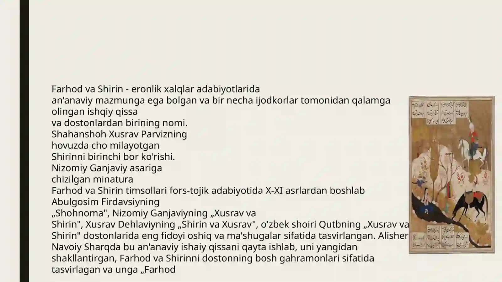 Farhod va Shirin dostonining boblar bõyicha tahlili 3
