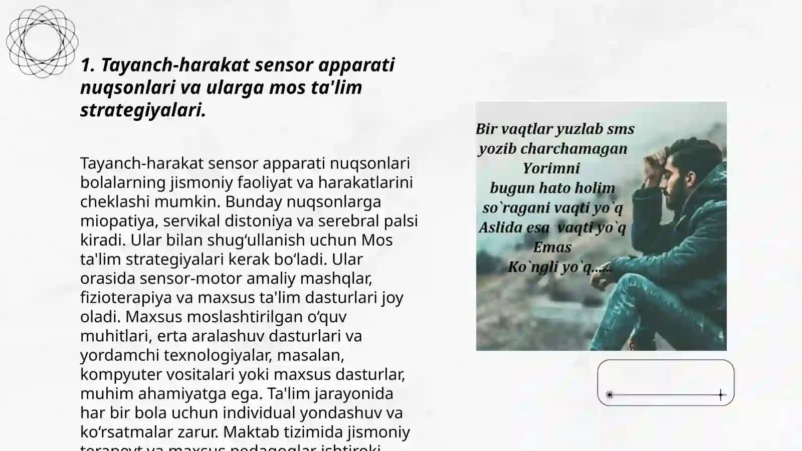 Tayanch harakat sensor aparatida nuqsoni bòlgan bolalar 3