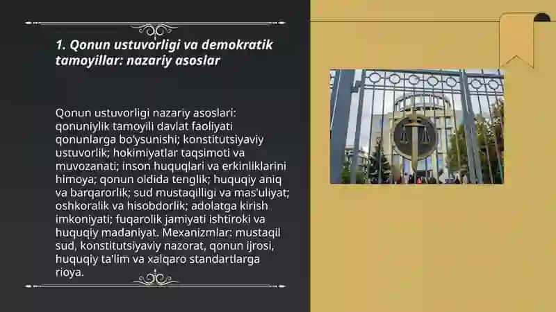 Qonun ustuvorligi taminlanishining demokratik asoslari 3