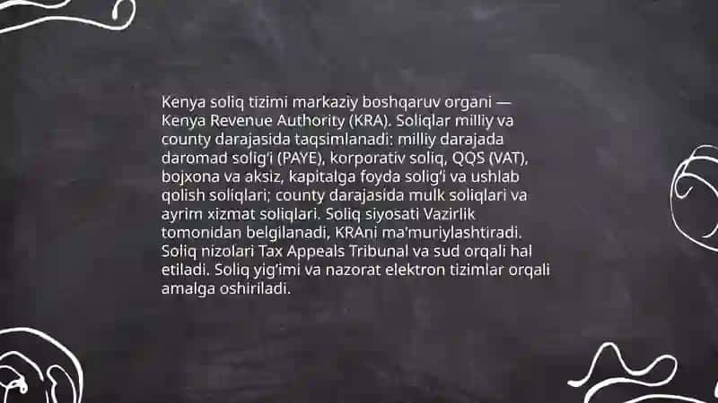 Kenya davlati soliq tizimi 3