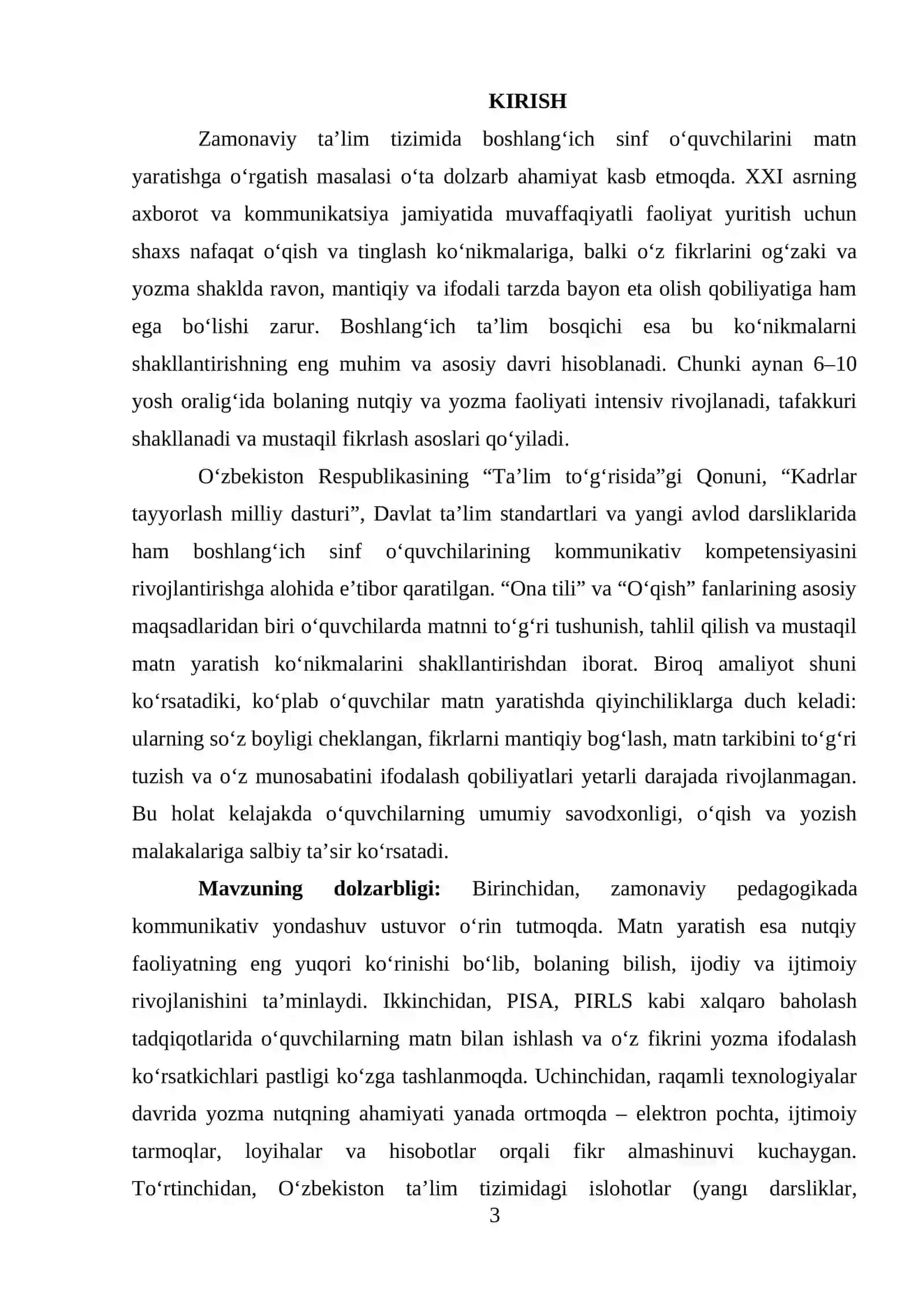 BOSHLANG‘ICH TA’LIMDA MATN YARATISHGA O‘RGATISH 3