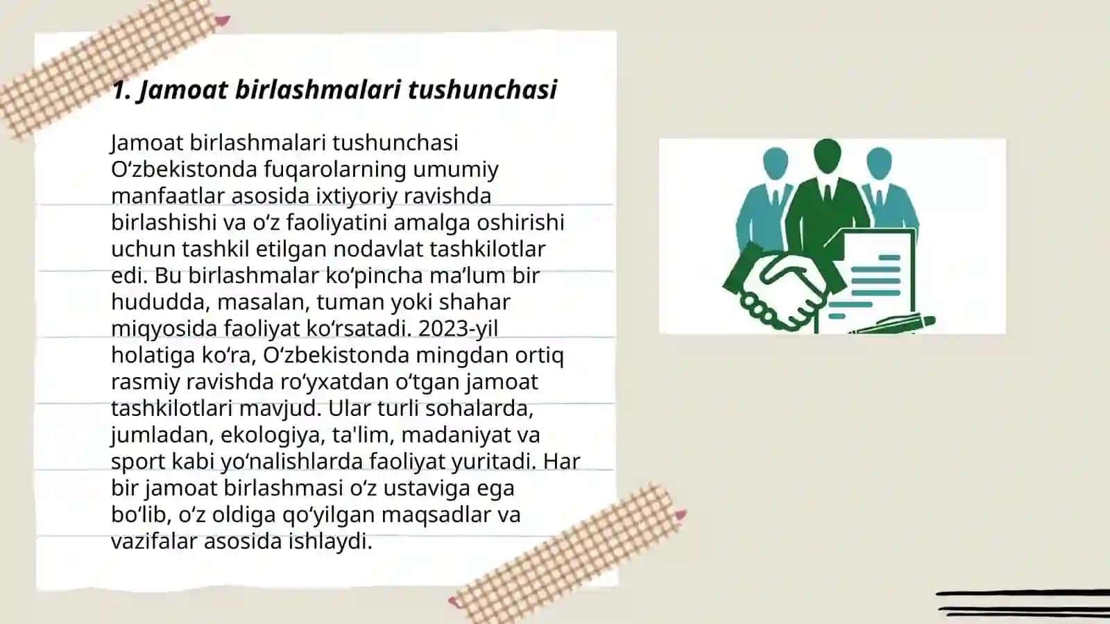 Jamoat birlashmalari va ularni tartibga solish masalalari 3