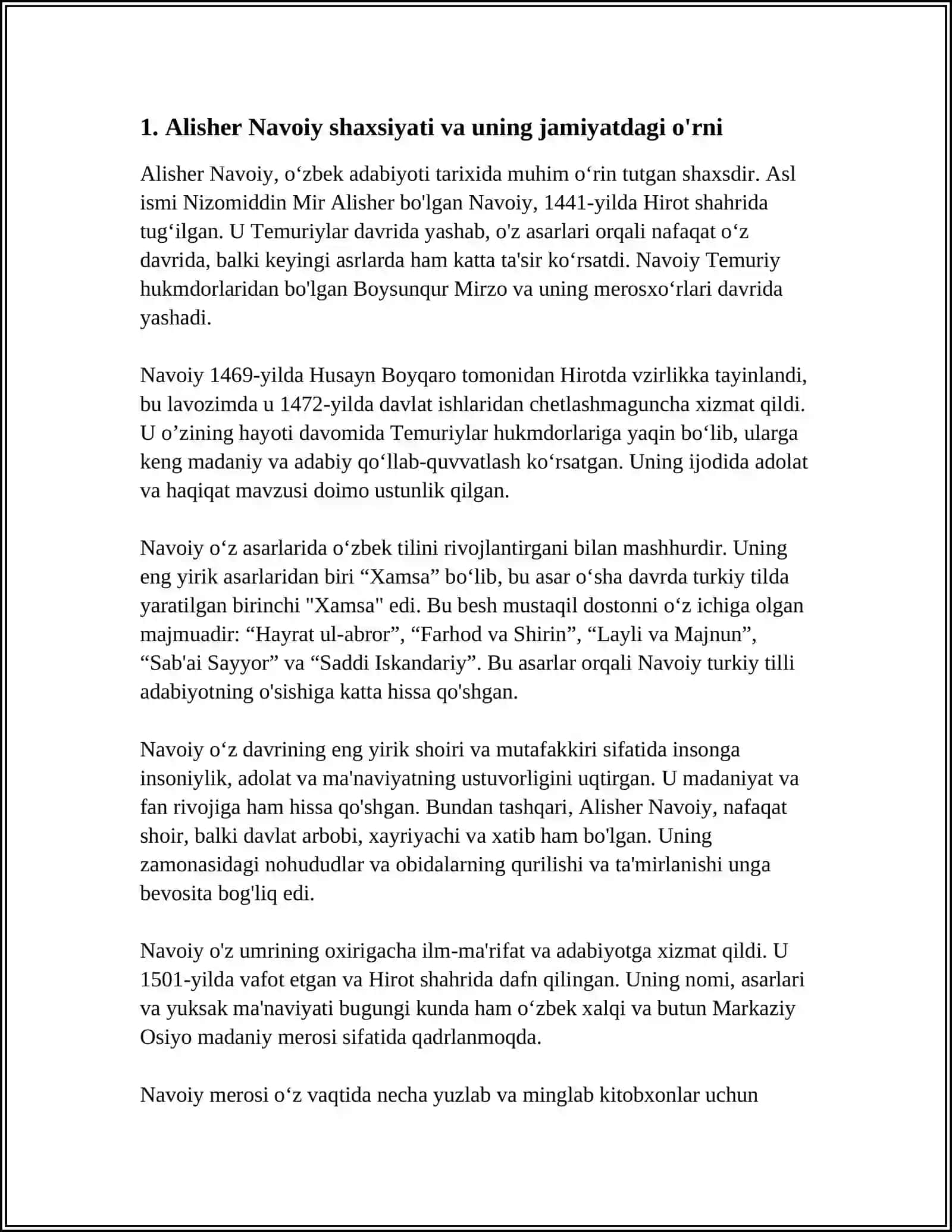 ALISHER NAVOIY SHAXSIYATI VA UNING ILMIY-BADIIY MEROSIDA TARBIYA MASALASINING USTUVORLIGI 3