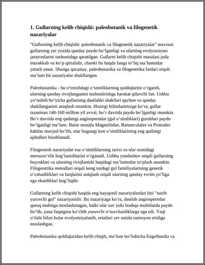 Gullarning Kelib Chiqishi va Tuzilishi 3