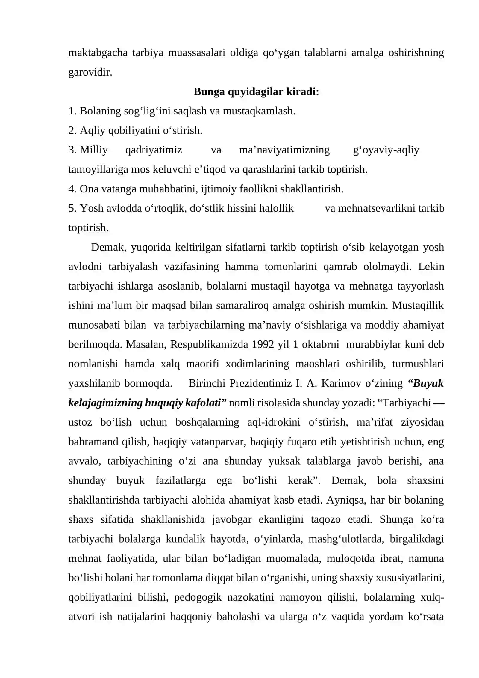 Maktabgacha ta’lim muassasasi tarbiyachisining kompetensiyasi 3