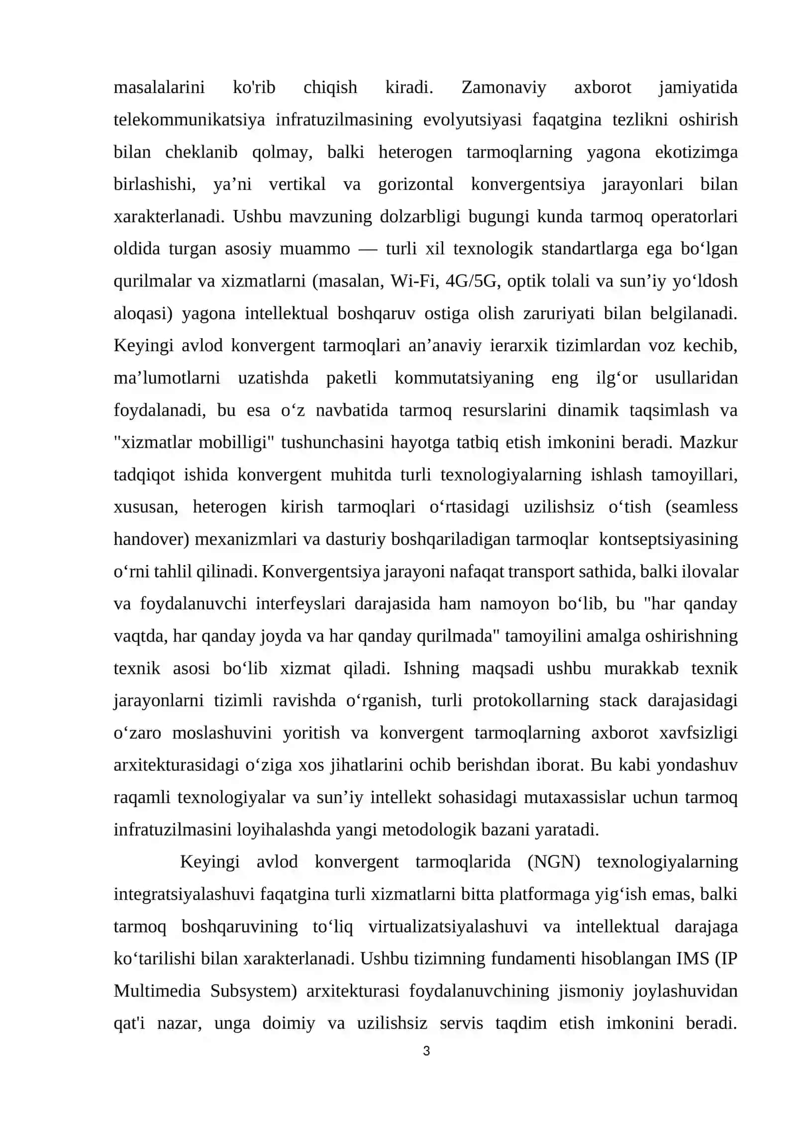 Keyingi avlod konvergent tarmoqlarida turli texnologiyalarning ishlash tamoyillari 3