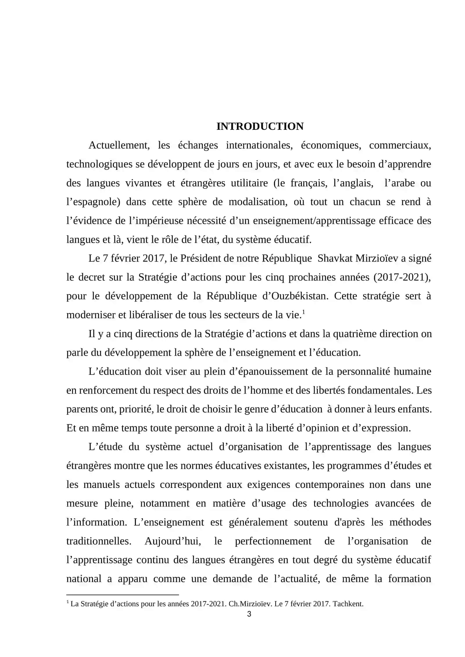 TRAVAIL DE FIN D’ANNÉE 3