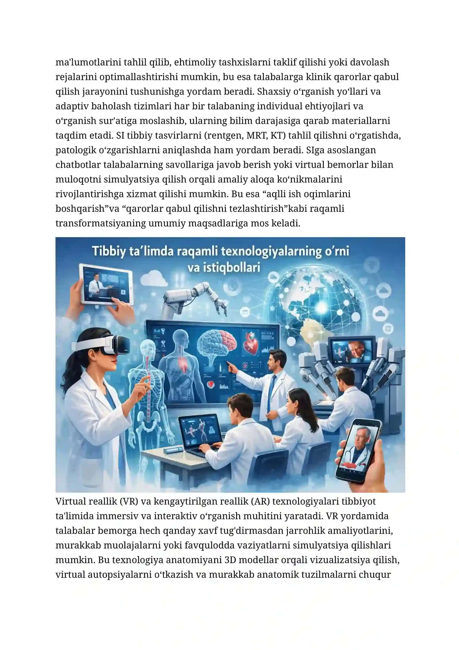 Tibbiy ta’limda raqamli texnologiyalarning oʻrni va istiqbollari 3
