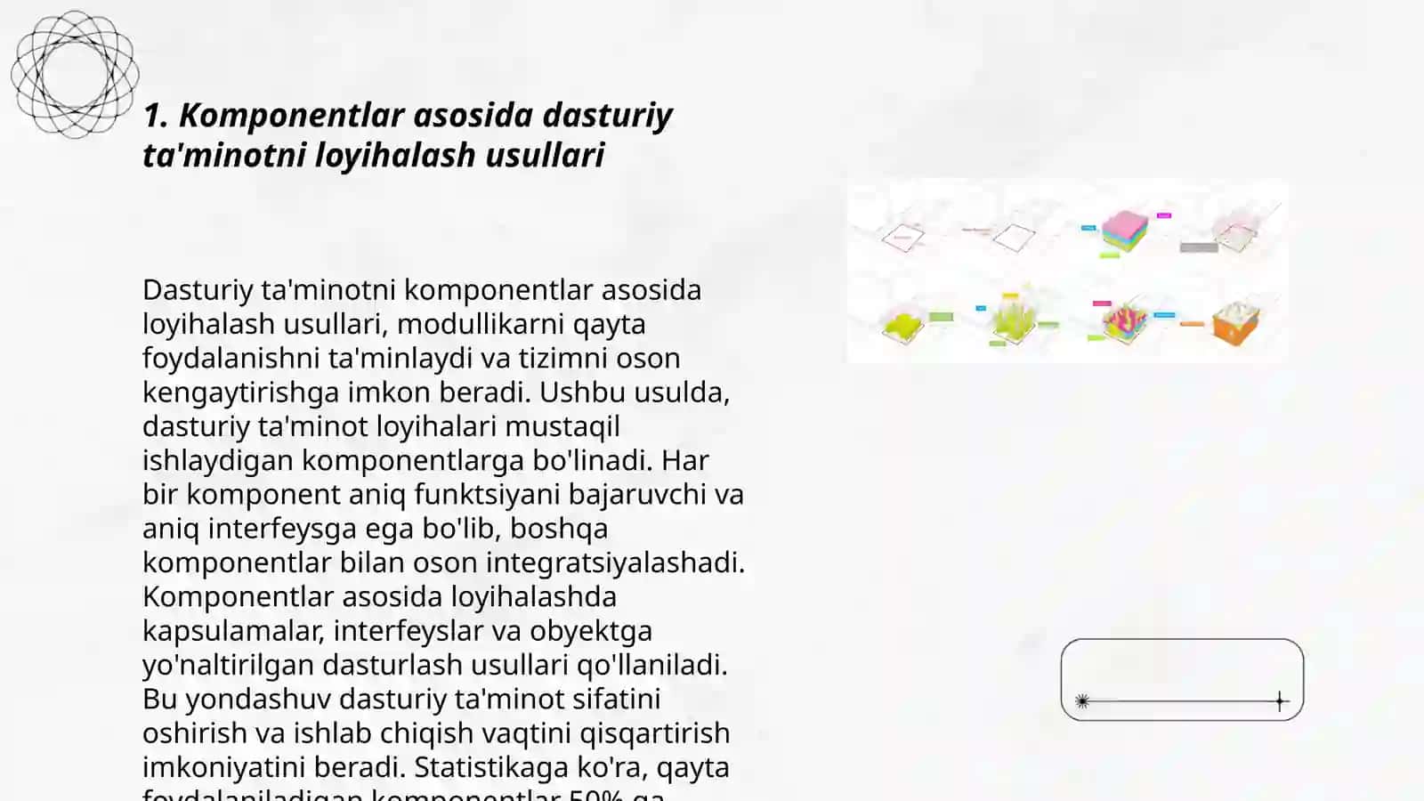 Komponent arxitektura dasturiy ta’minotini loyihalash 3