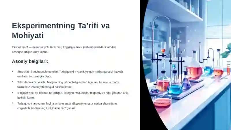 EKSPERIMENTALTADQIQOT USULLARI 3