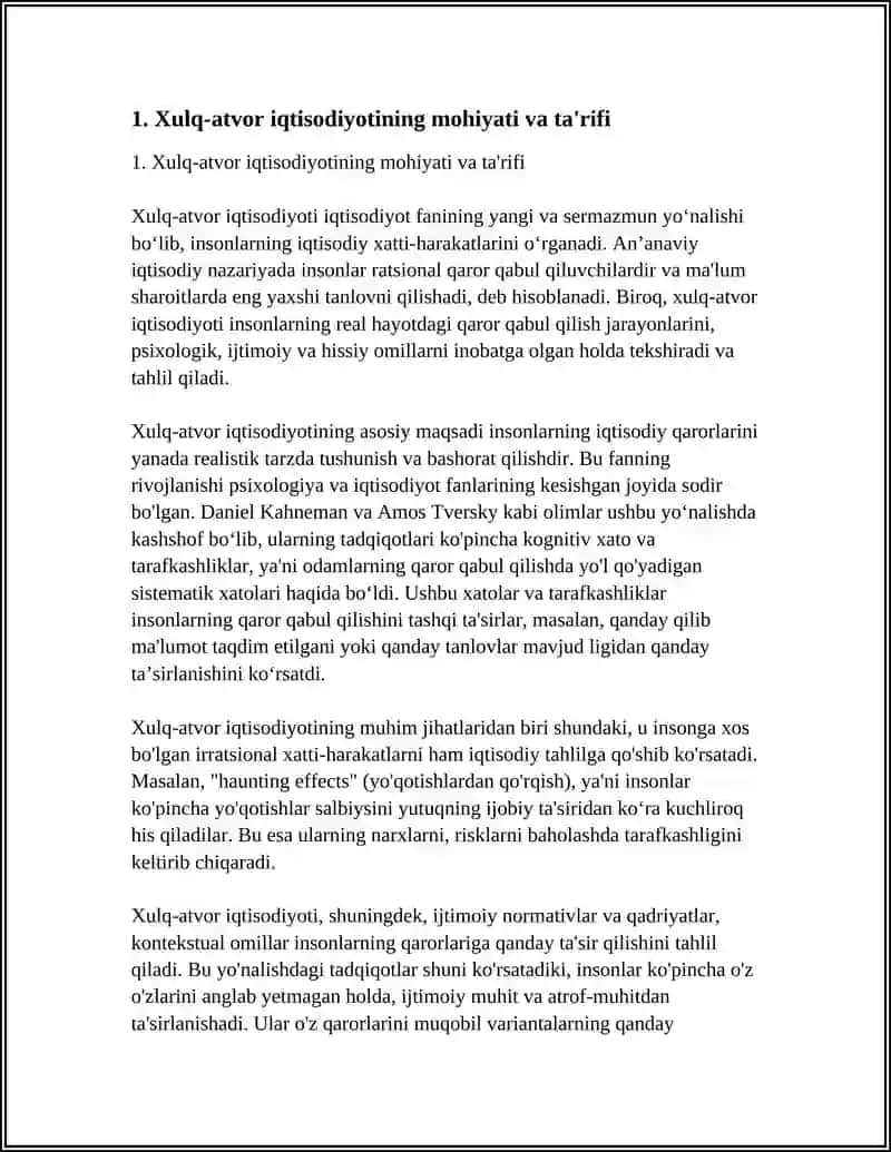 Xulq-atvor iqtisodiyoti 3