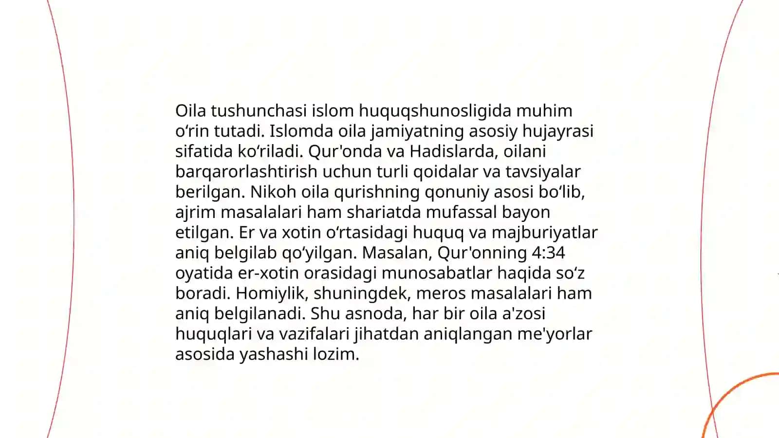 Islom Huquqshunosligida oila, nikoh, taloq, idda zihor tushunchalarini ta'riflash 3