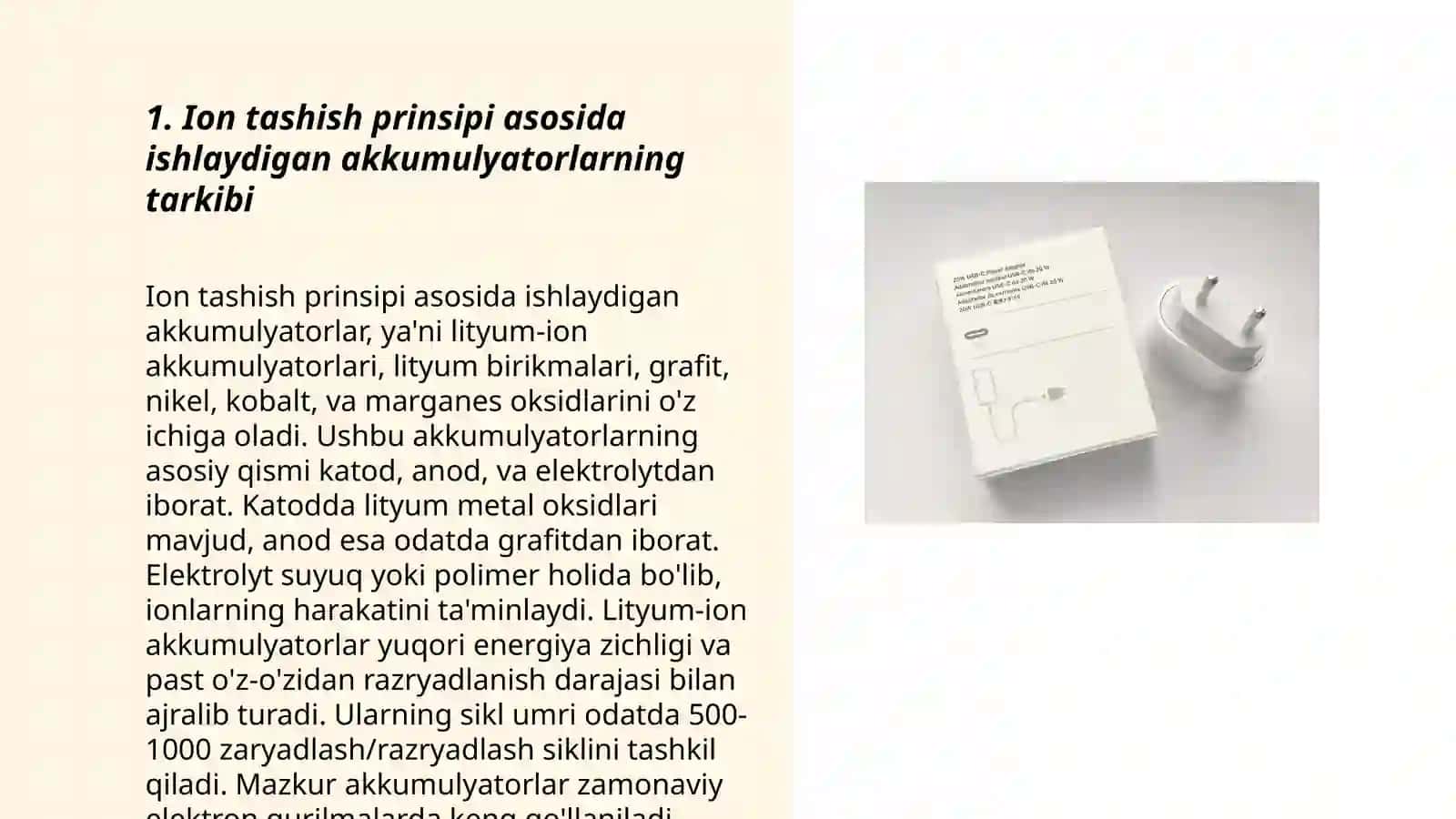 Ion tashib va ion tashimasdan ishlaydigan akumulyatorlar 3