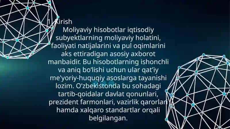 Moliyaviy hisobotlarni tashkil etishning me'yoriy huquqiy asoslari 3
