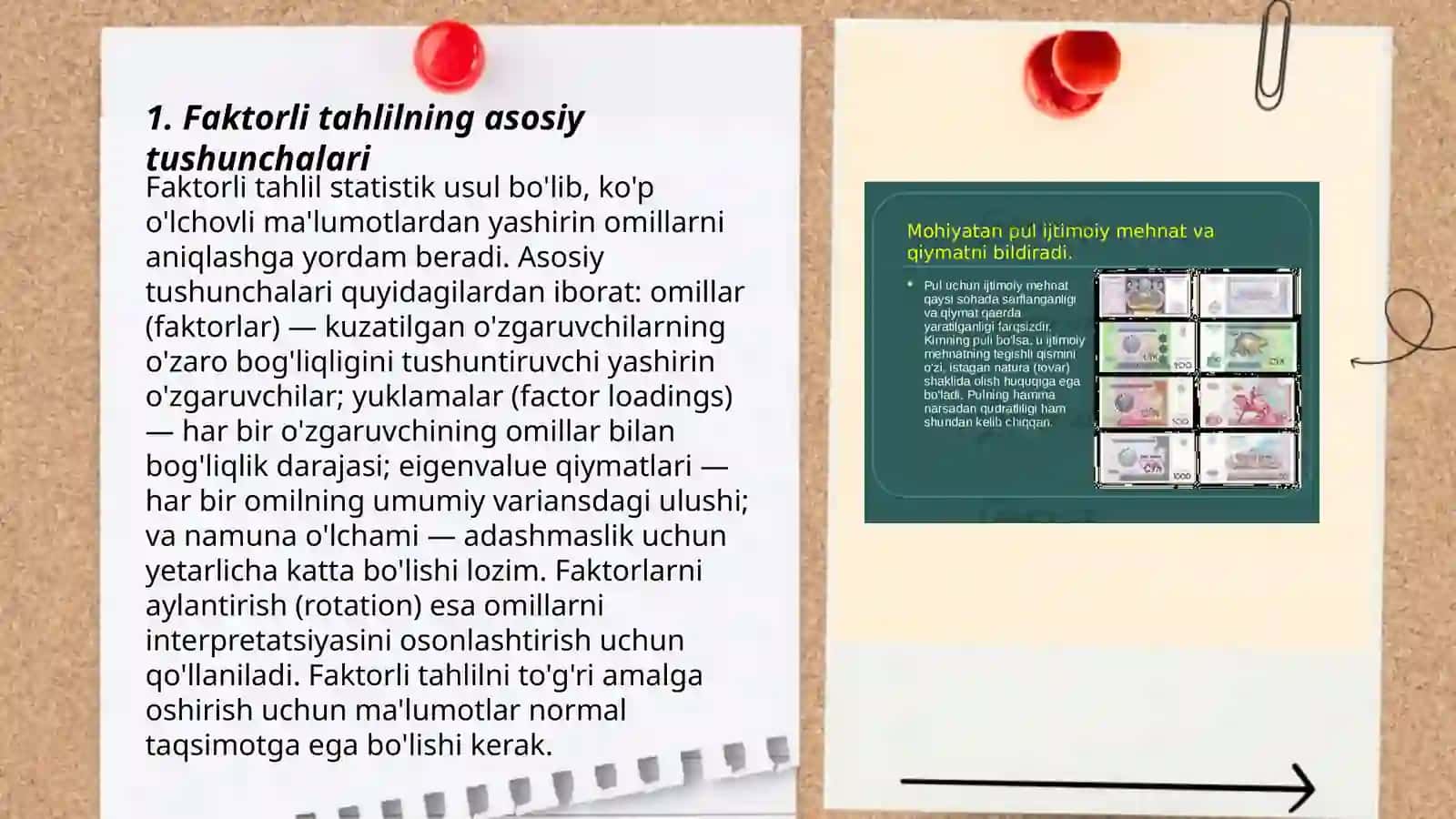 Faktorli tahlil, kop tomonlama ishlov berish. Klaster tahlil haqida 3