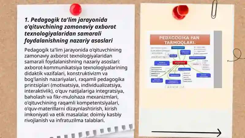 Pedagogik ta'lim jarayonida o'qituvchining zamonaviy axborot texnologiyalardan samurai foydalanishi 3