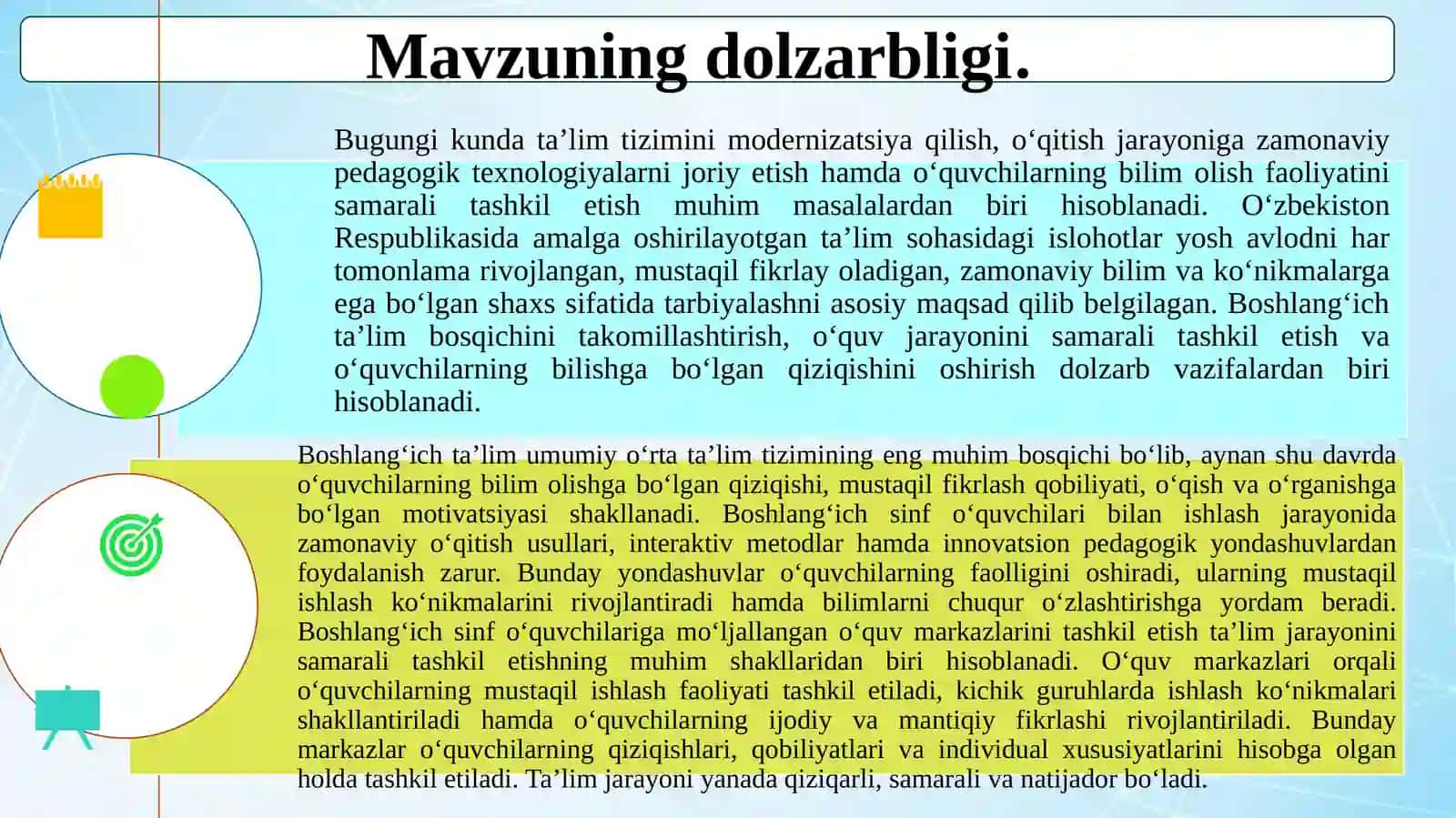 Boshlang'ich sinf o'quvchilariga mo'ljallangan o'quv markazlarini tashkil etish va boshqarish bosqichlari 3
