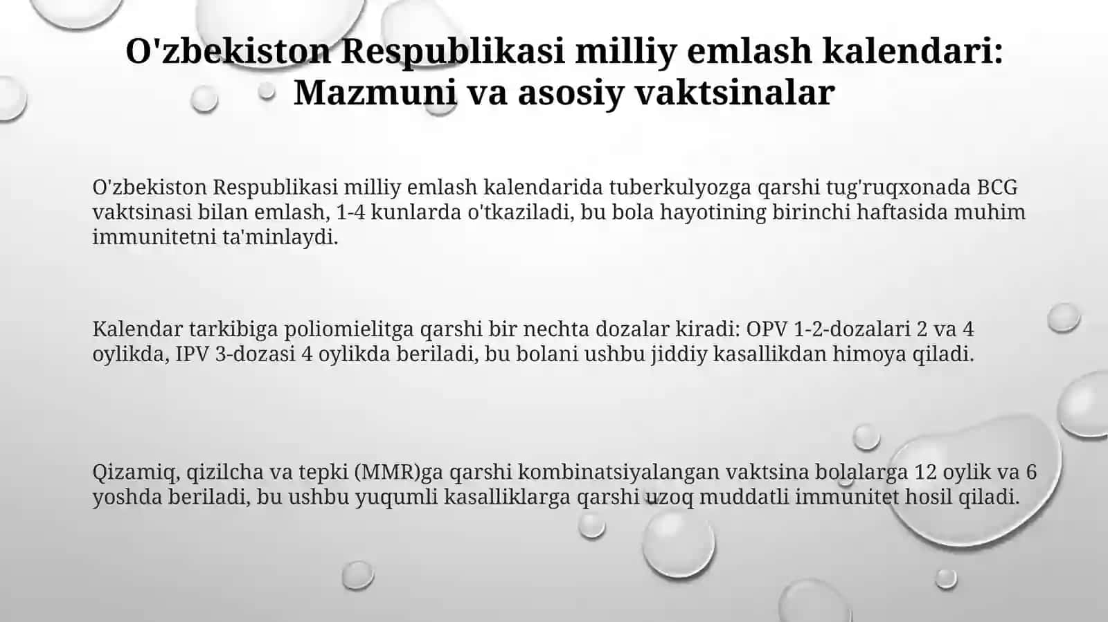 O'zbekiston Respublikasining Milliy emlash kalendari 3